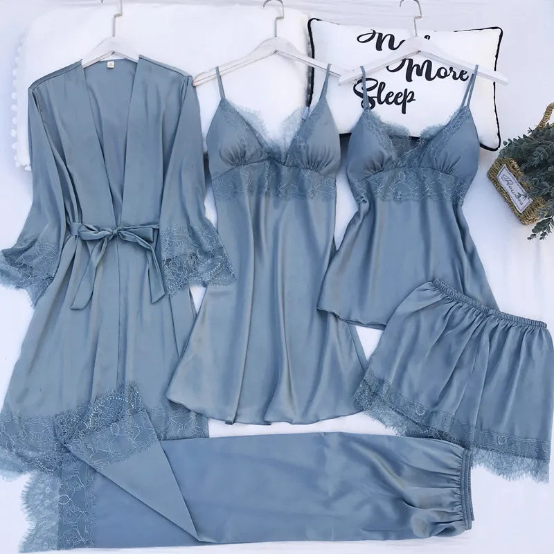 The Valentina Lace Satin Sleep Set