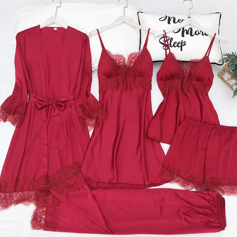 The Valentina Lace Satin Sleep Set