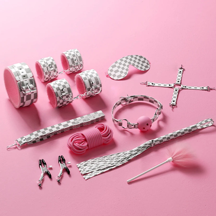 Blush Bound Desire Set — 10-Piece Luxury Restraint Collection