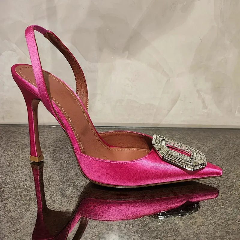 Luna Crystal Pointed-Toe Pumps