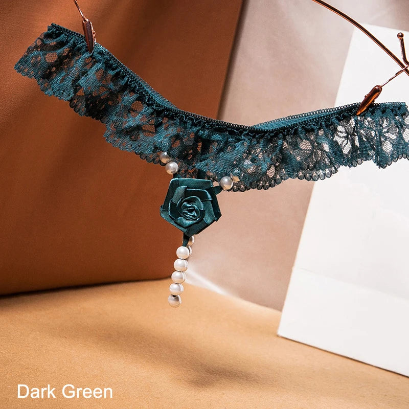 Rosa Pearl Embroidered Thong - 2 for $30