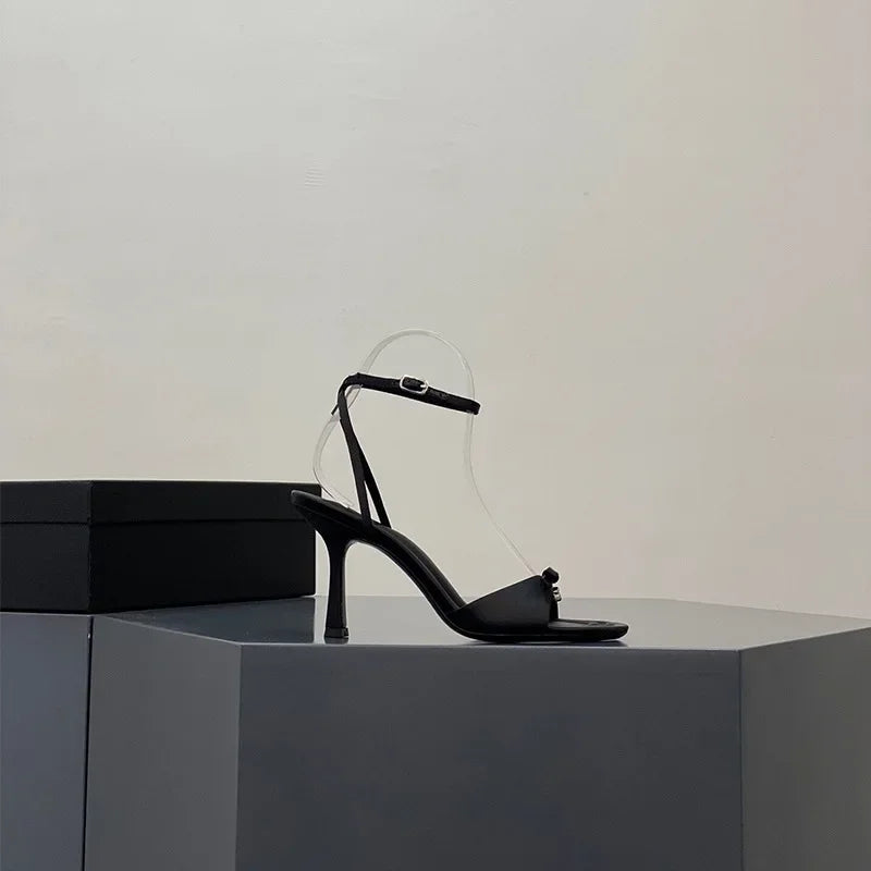 La Papillon Heel — Satin Bow-Tie Stilettos