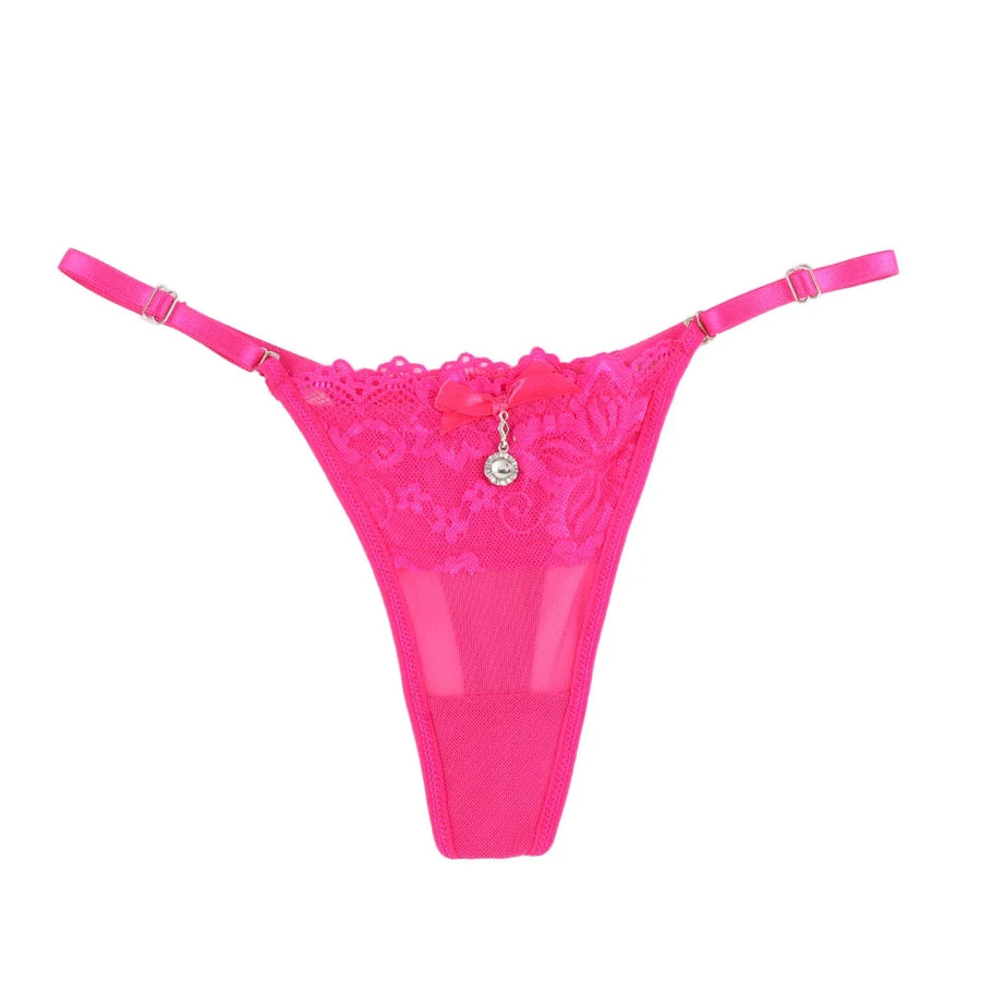 Bijou de Perle — Embroidered Lace G-String - 5 for $40