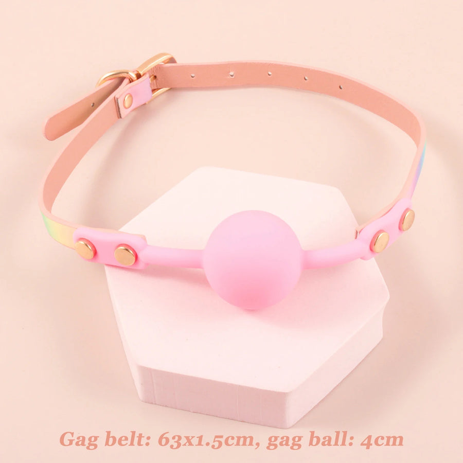 Aurora Rainbow Leather Bondage Set