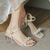 Pearl Elegance Heeled Sandals