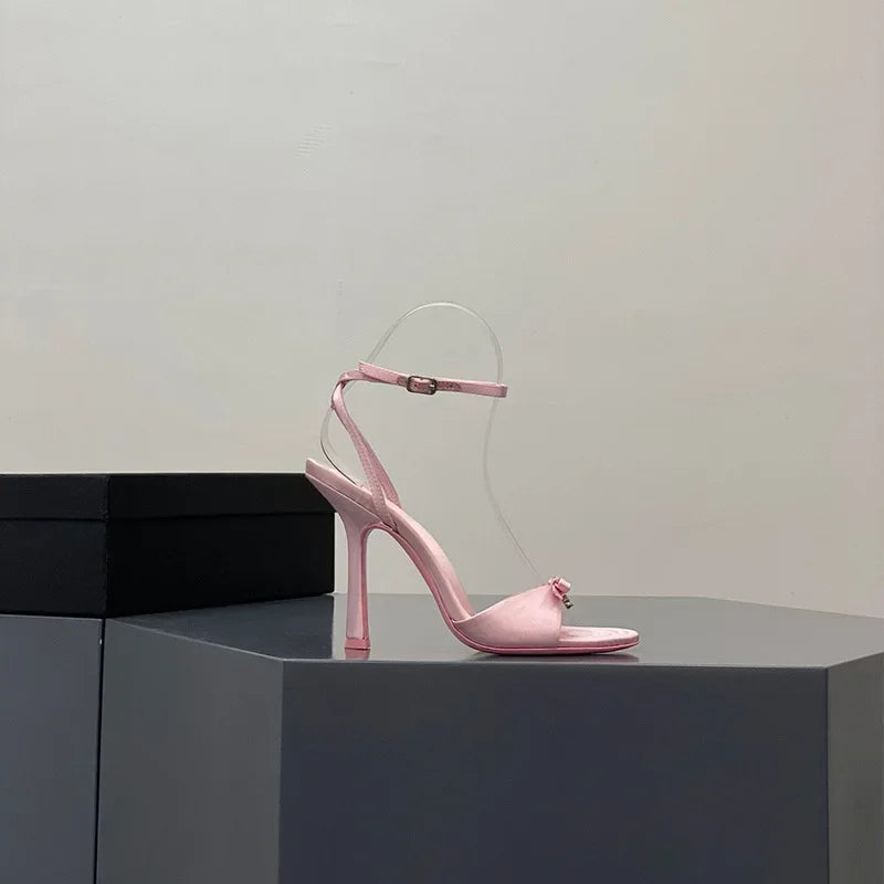 La Papillon Heel — Satin Bow-Tie Stilettos