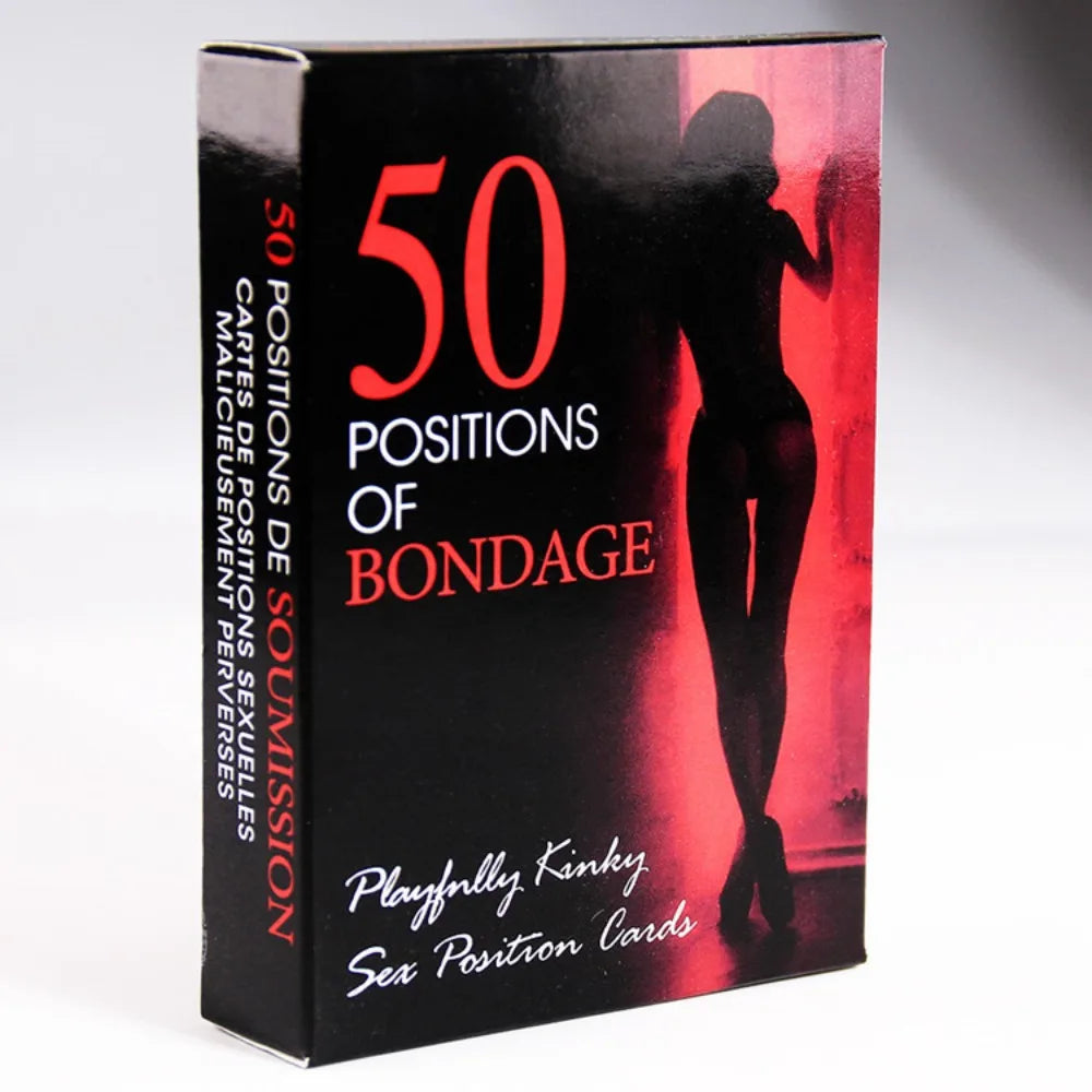 50 Positions of Bondage” Card Game — Intimate Roleplay Deck for Couples