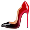Noir Élan Stilettos — 12cm Red Sole High Heels