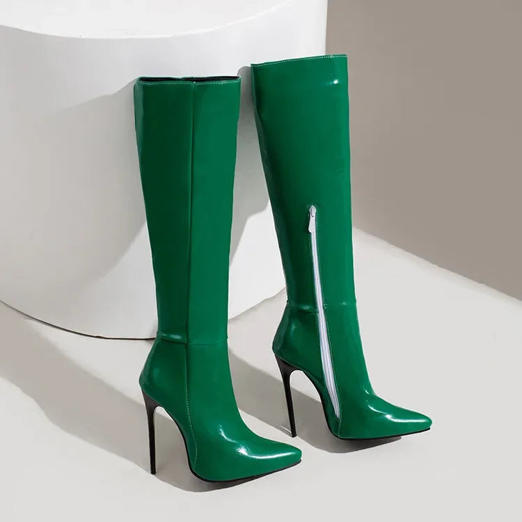 Éclat de Minuit High-Shine Knee-High Boots