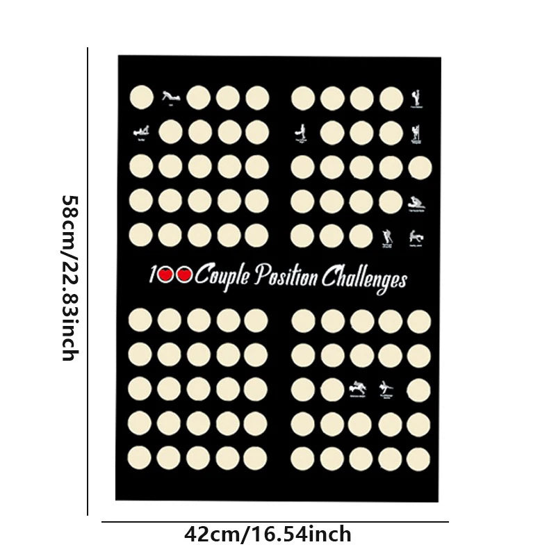 The Love Challenge Scratch Poster — Couples Date Night Game