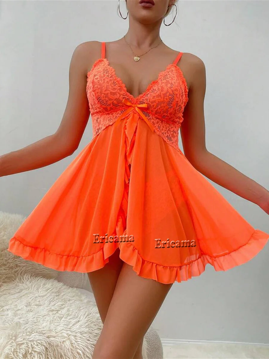 AVENIR Sheer Lace Lingerie Set