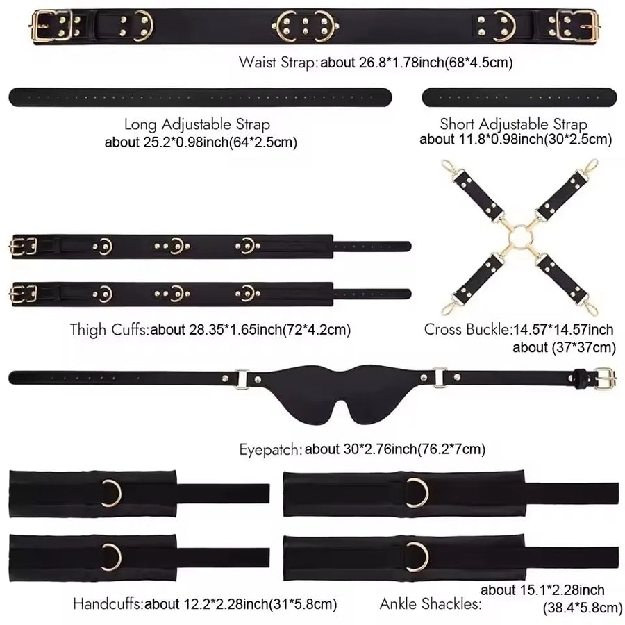 Obsidian Leather Restraint Set